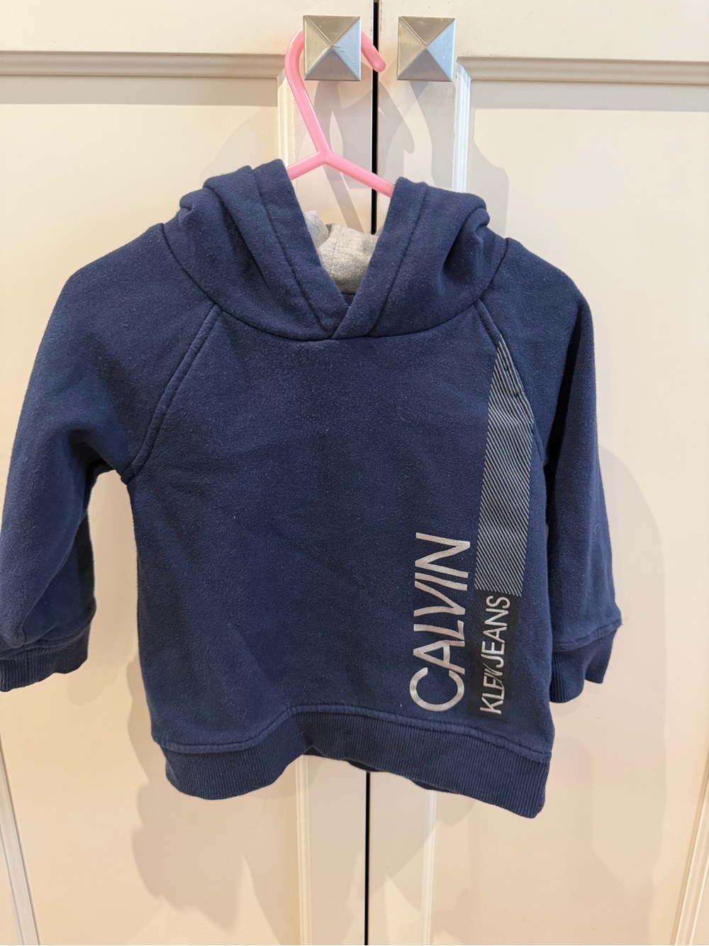 Calvin Klein 2t Kids Navy Hooded Pullover with Logo